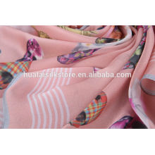 100% Digital printed silk fabric for scarf or garment